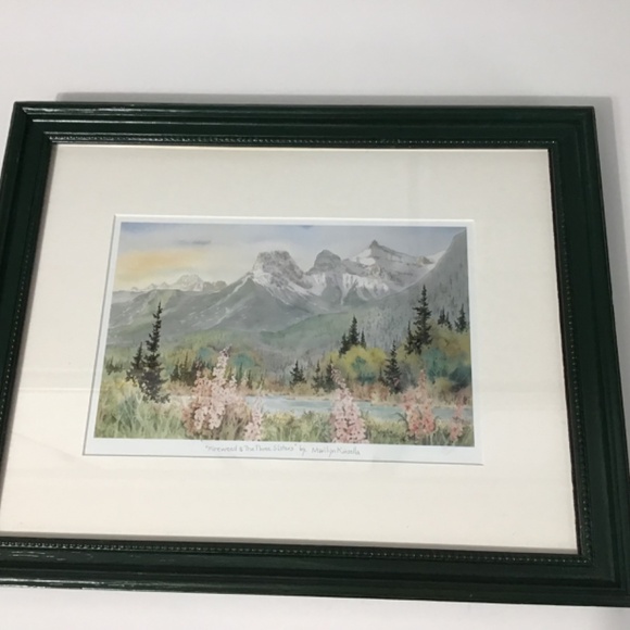 Marilyn Kinsella Framed Art Print ‘Fireweed & the Three Sisters‘ Signed - Picture 8 of 8